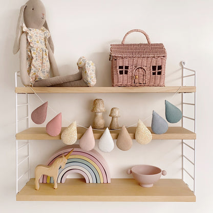 Soft Sunshine muted pastel droplet garland