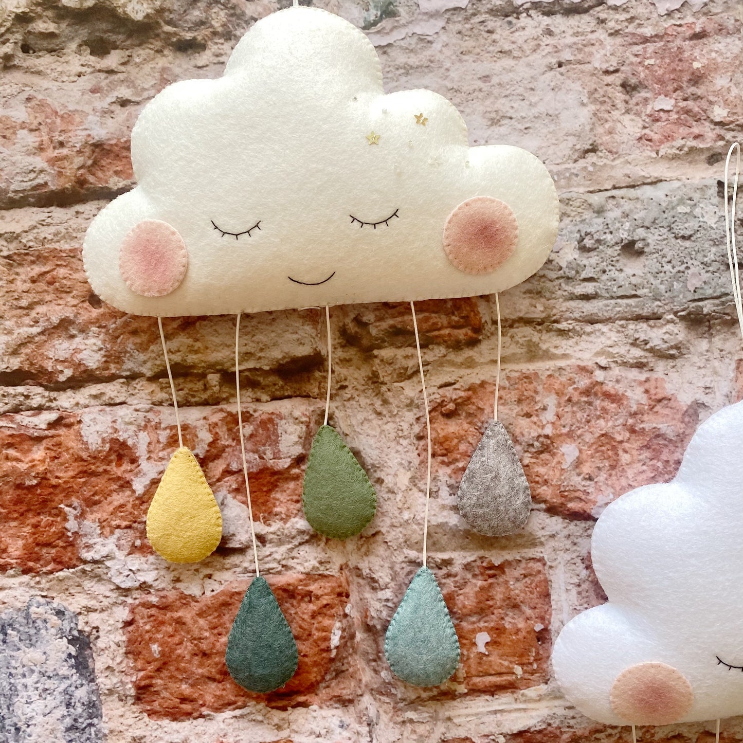 Bespoke Sleepy Cloud with Custom Drop Colours. Made to order.