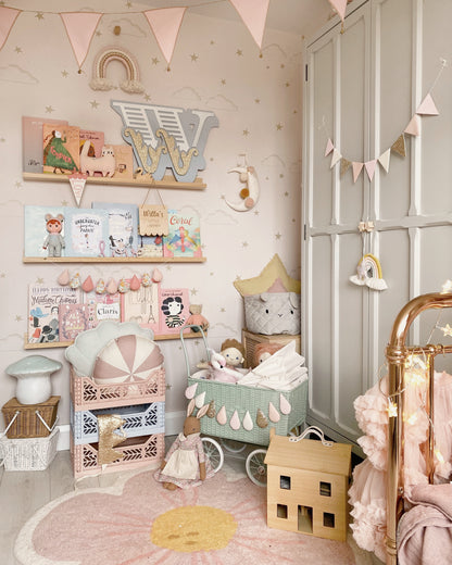 Hand sewn Bunting - Gold, Blush and Off White (New!)