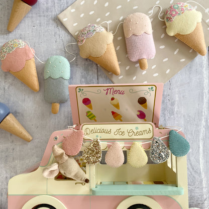 Ice cream Garland- made in your choice of colours