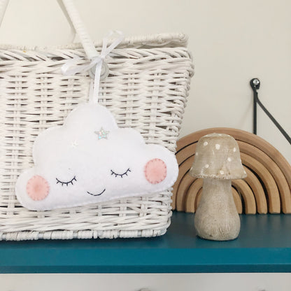 Little Sleepy Cloud Decoration - Created in your custom colours - Made to order.