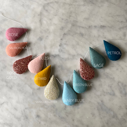 Custom Droplet Garland - Choose your own colours