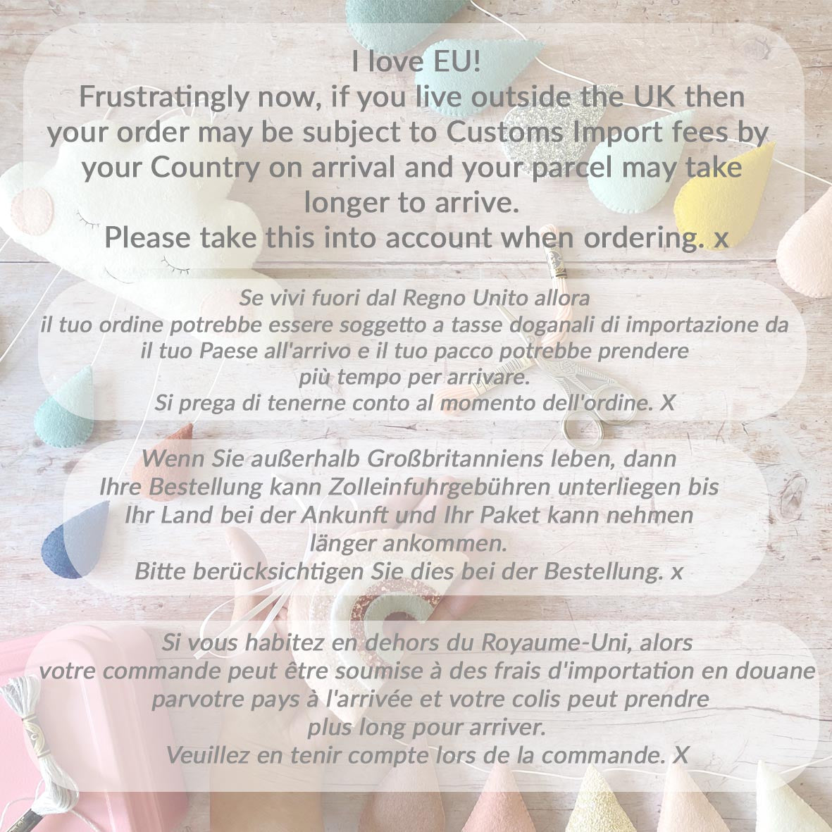 Droplet Garland - gentle natural shades