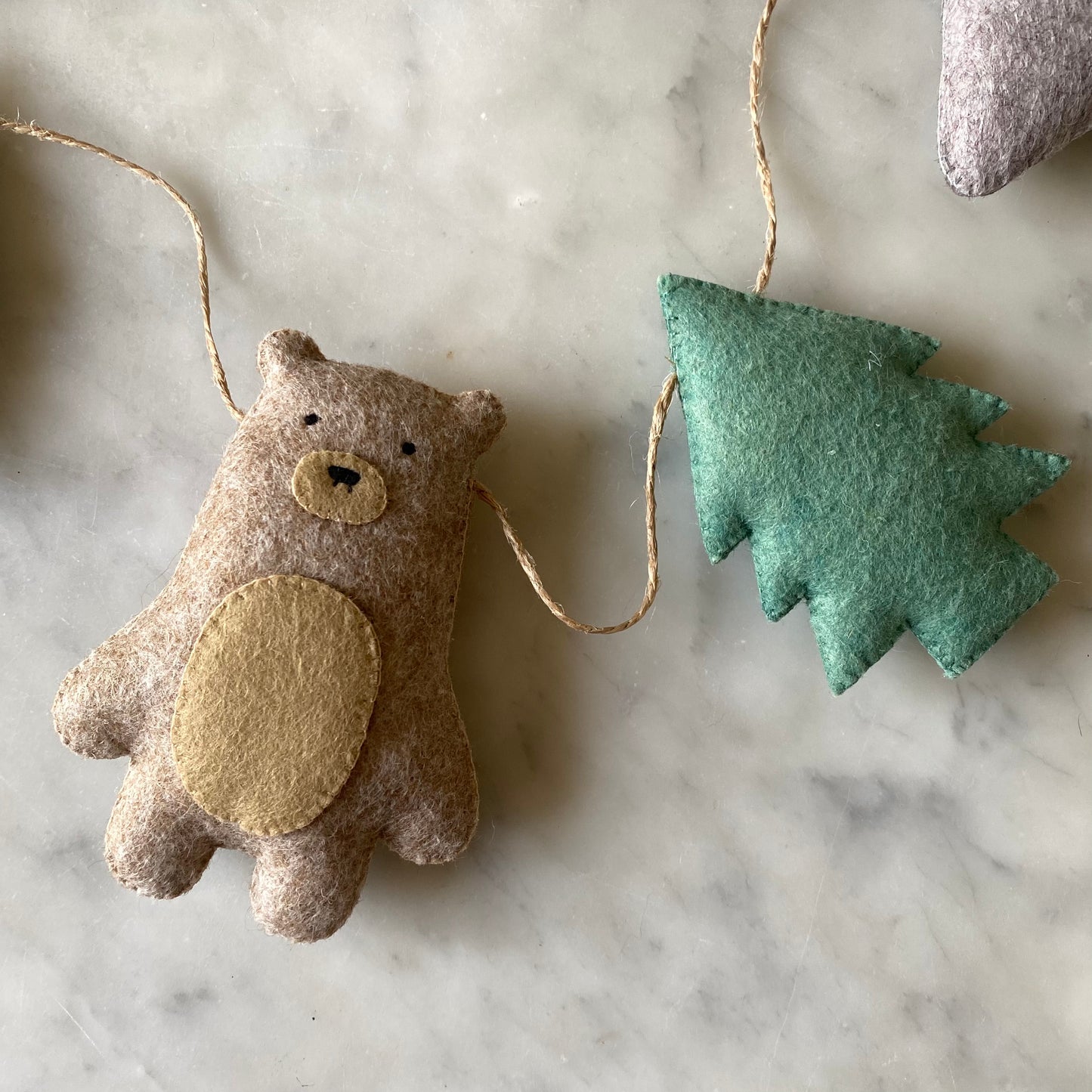 Bear Garland / Magnets - Made to order in your choice of colours.