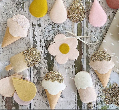Ice cream Garland- made in your choice of colours