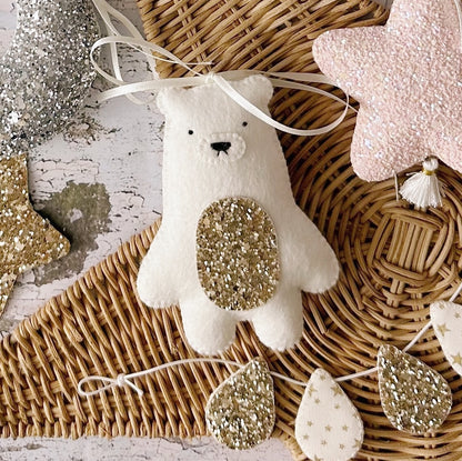 Polar Bear Decoration - Created in your custom colours.