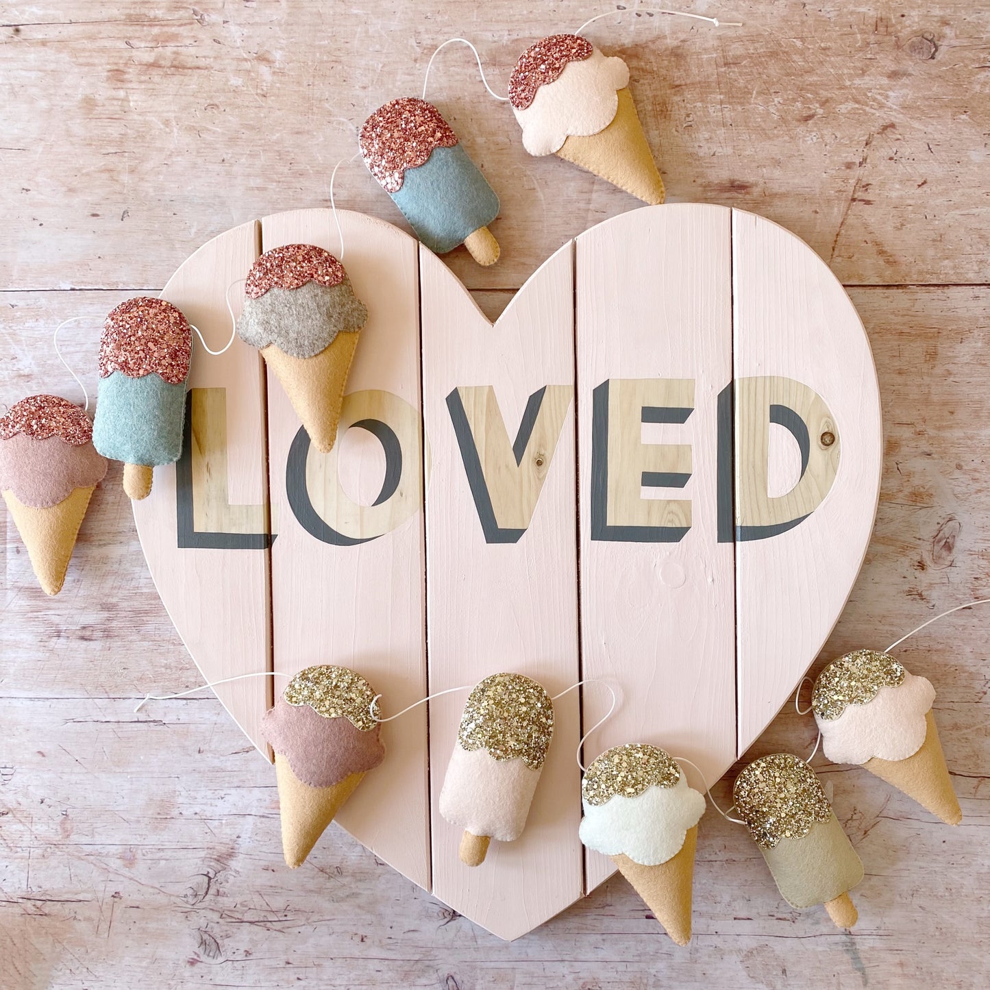 Ice cream Garland- made in your choice of colours