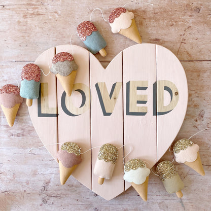 Ice cream Garland- made in your choice of colours