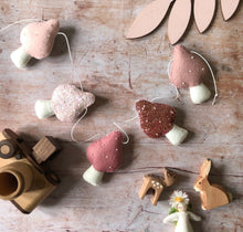 Load image into Gallery viewer, Toadstool Garland - Made in your choice of colours. Made to order.
