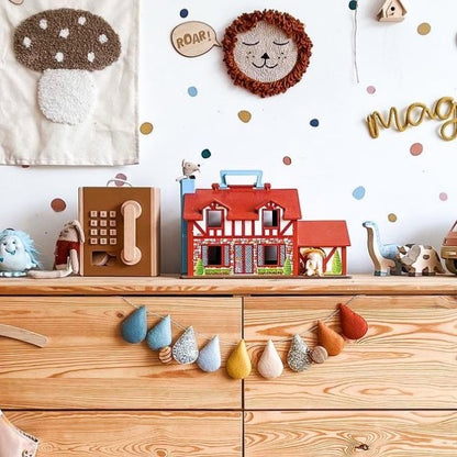 Droplet Garland- Rusty Blues