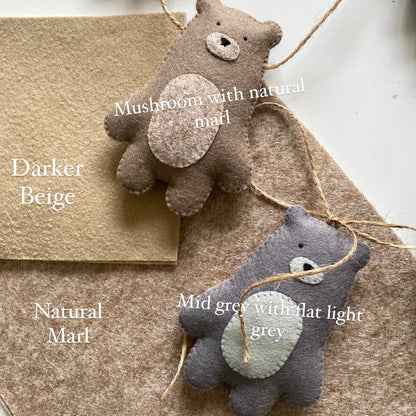 Bear Garland / Magnets - Made to order in your choice of colours.