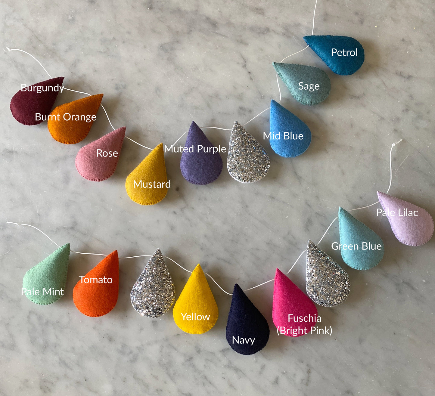 Custom Droplet Garland - Choose your own colours